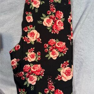 Lularoe Floral Black Leggings
